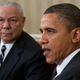 President Barack Obama (right) speaks alongside former Secretary of State Gen. Colin Powell during a meeting in the Oval Office of the White House in Washington, D.C., Dec. 1, 2010.
SAUL LOEB/AFP/Getty Images